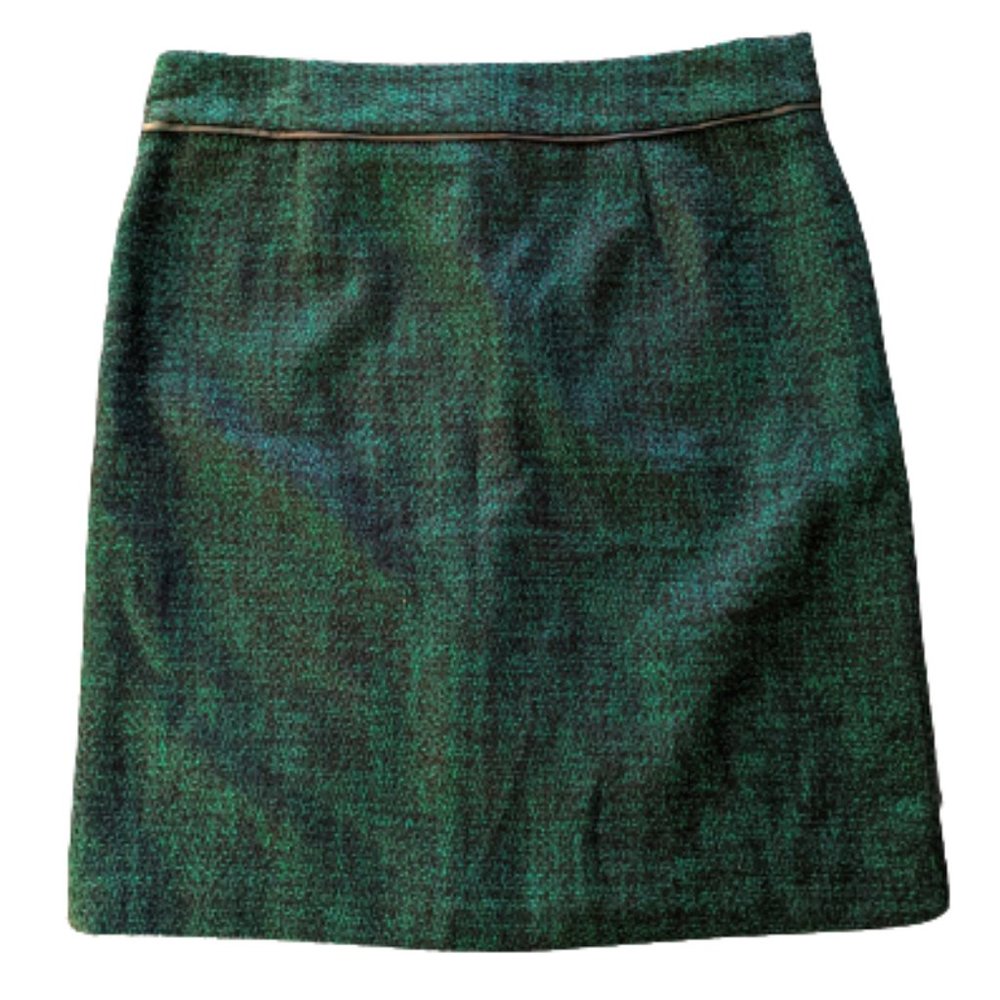👗Liz Claiborne Emerald Green Straight Winter Skirt (Size: 12)